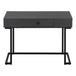 I 7386 Computer Desk - 42"L / Modern Grey / Black Metal - Furniture Depot