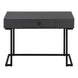 I 7386 Computer Desk - 42"L / Modern Grey / Black Metal - Furniture Depot