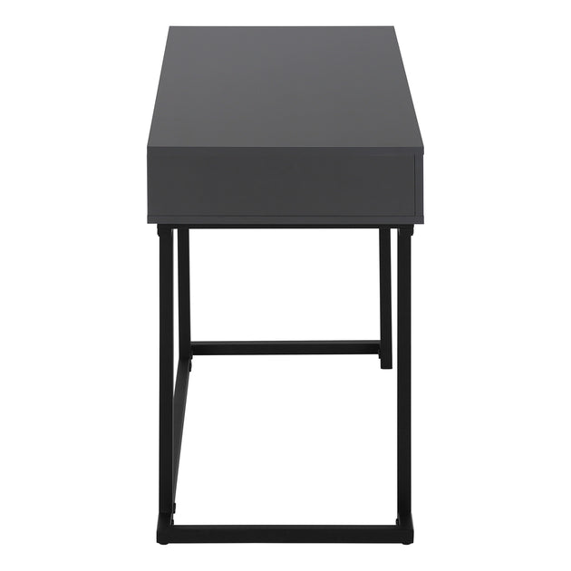 I 7386 Computer Desk - 42"L / Modern Grey / Black Metal - Furniture Depot