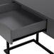 I 7386 Computer Desk - 42"L / Modern Grey / Black Metal - Furniture Depot