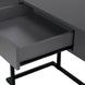I 7386 Computer Desk - 42"L / Modern Grey / Black Metal - Furniture Depot