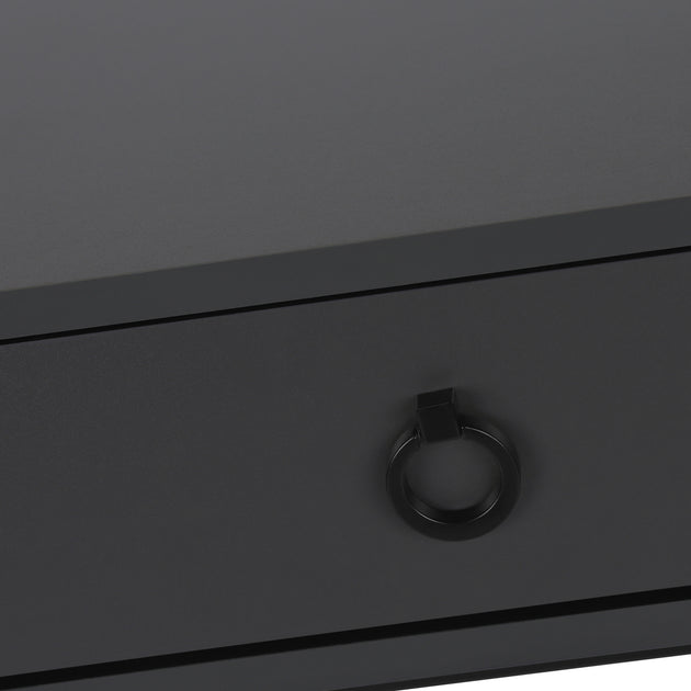 I 7386 Computer Desk - 42"L / Modern Grey / Black Metal - Furniture Depot