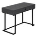 I 7386 Computer Desk - 42"L / Modern Grey / Black Metal - Furniture Depot