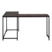 I 7390 Computer Desk - 58"L / Espresso Top / Black Metal Corner - Furniture Depot