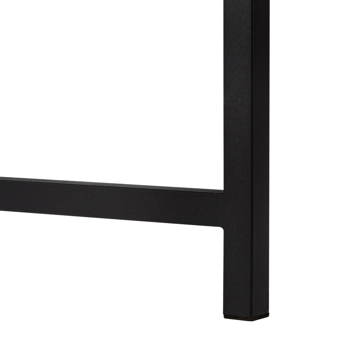 I 7390 Computer Desk - 58"L / Espresso Top / Black Metal Corner - Furniture Depot