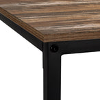 I 7391 Computer Desk - 58"L/ Brown Reclaimed/ Black Metal Corner - Furniture Depot