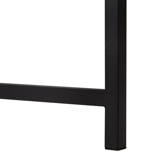 I 7391 Computer Desk - 58"L/ Brown Reclaimed/ Black Metal Corner - Furniture Depot