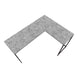 I 7392 Computer Desk - 58"L/ Grey Stone-Look/ Black Metal Corner - Furniture Depot