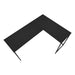 I 7394 Computer Desk - 58"L / Black Top / Black Metal Corner - Furniture Depot