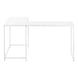 I 7395 Computer Desk - 58"L / White Top / White Metal Corner - Furniture Depot