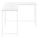 I 7395 Computer Desk - 58"L / White Top / White Metal Corner - Furniture Depot