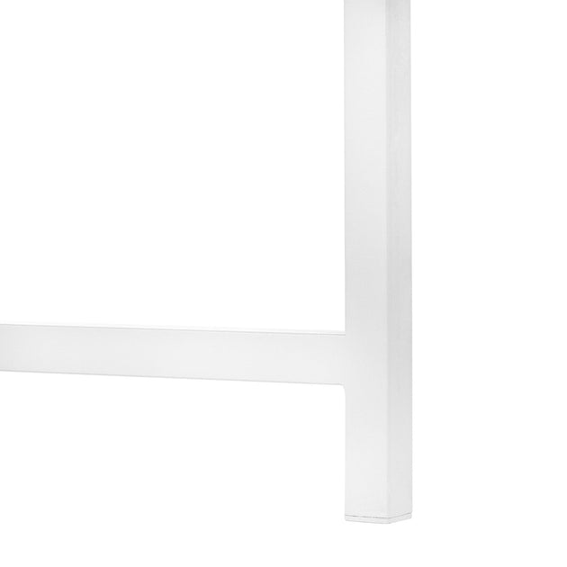I 7395 Computer Desk - 58"L / White Top / White Metal Corner - Furniture Depot