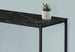 I 7396 Computer Desk - 58"L / Black Marble / Black Metal Corner - Furniture Depot