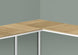 I 7397 Computer Desk - 58"L / Natural / White Metal Corner - Furniture Depot