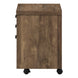I 7400 Filing Cabinet - 3 Drawer / Brown Reclaimed Wood/ Castors - Furniture Depot