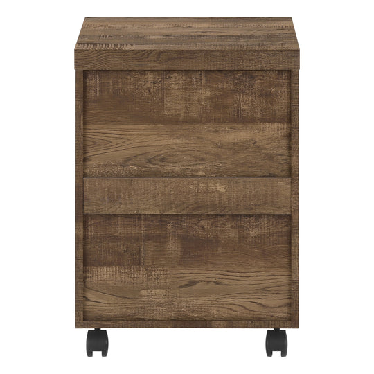 I 7400 Filing Cabinet - 3 Drawer / Brown Reclaimed Wood/ Castors - Furniture Depot