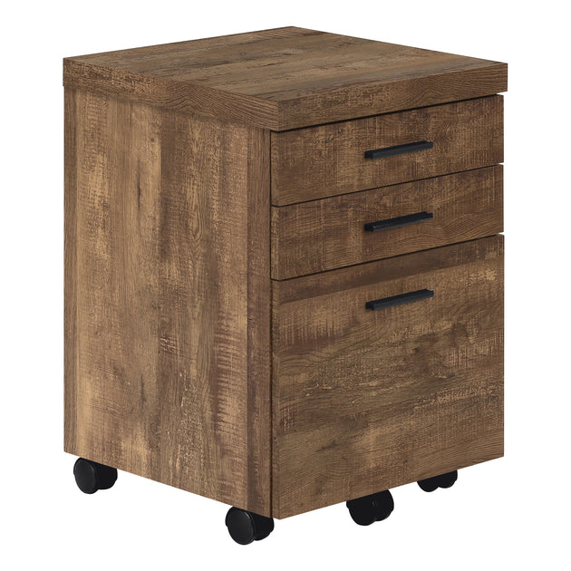 I 7400 Filing Cabinet - 3 Drawer / Brown Reclaimed Wood/ Castors - Furniture Depot