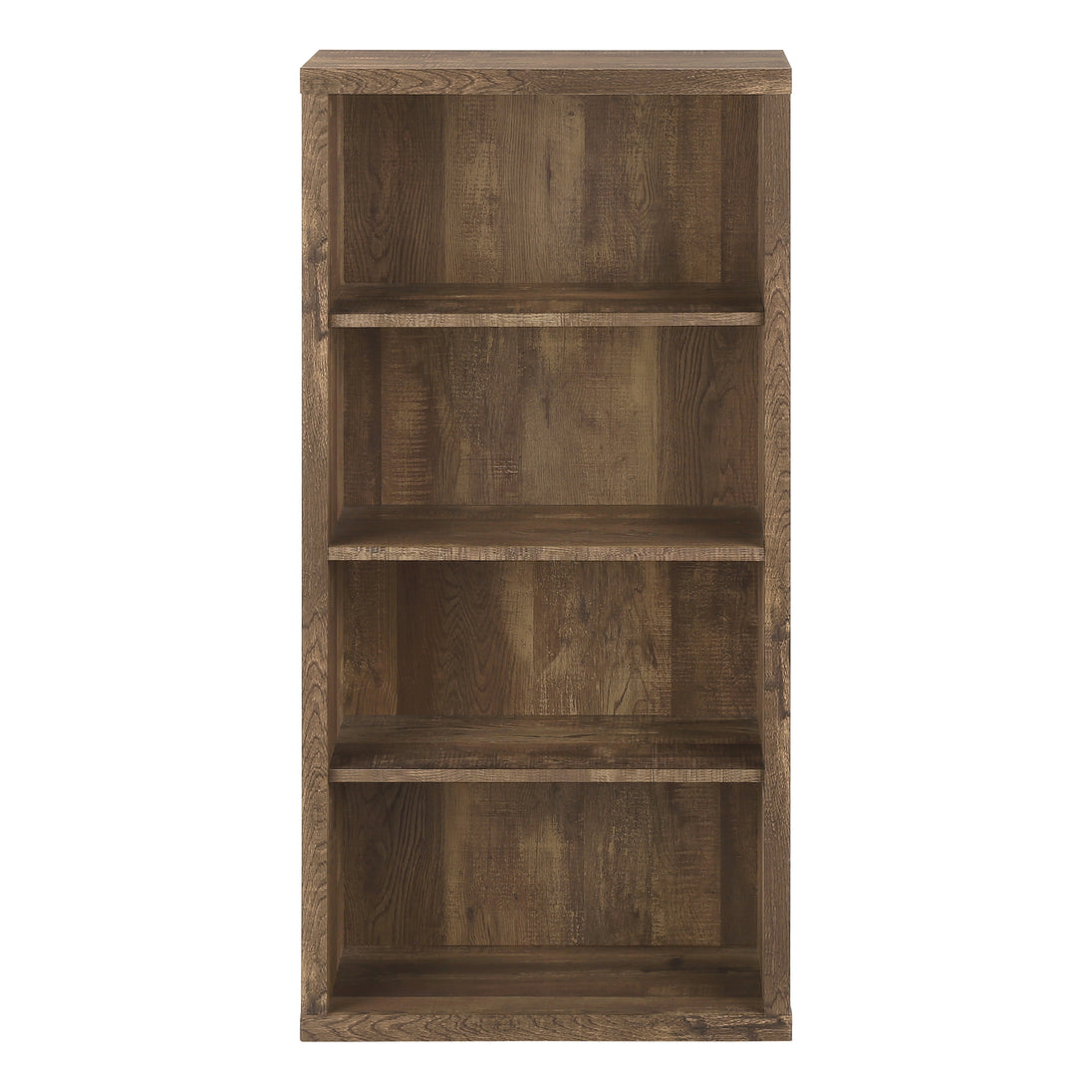 I 7404 Bookcase - 48"H / Brown Reclaimed Wood-Look/ Adj. Shelves - Furniture Depot