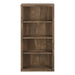 I 7404 Bookcase - 48"H / Brown Reclaimed Wood-Look/ Adj. Shelves - Furniture Depot