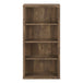 I 7404 Bookcase - 48"H / Brown Reclaimed Wood-Look/ Adj. Shelves - Furniture Depot