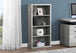 I 7405 Bookcase - 48"H / Grey Reclaimed Wood-Look / Adj. Shelves - Furniture Depot