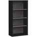 I 7407 Bookcase - 48"H / Black / Grey With Adjustable Shelves - Furniture Depot