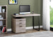 I 7410 Computer Desk - 48"L / Taupe Reclaimed Wood / Black Metal - Furniture Depot