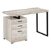 I 7410 Computer Desk - 48"L / Taupe Reclaimed Wood / Black Metal - Furniture Depot