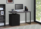 I 7411 Computer Desk - 48"L / Black / Grey Top Left/Right Facing - Furniture Depot