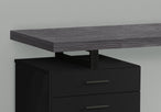 I 7411 Computer Desk - 48"L / Black / Grey Top Left/Right Facing - Furniture Depot