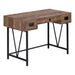 I 7412 Computer Desk - 48"L / Brown Reclaimed Wood / Black Metal - Furniture Depot