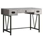 I 7413 Computer Desk - 48"L / Grey Reclaimed Wood / Black Metal - Furniture Depot (7881135259896)