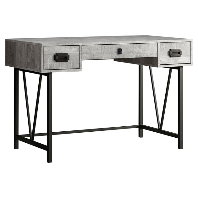 I 7413 Computer Desk - 48"L / Grey Reclaimed Wood / Black Metal - Furniture Depot (7881135259896)