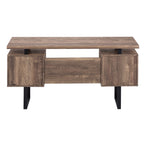 I 7416 Computer Desk - 60"L / Brown Reclaimed Wood / Black Metal - Furniture Depot (7881135358200)