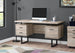 I 7418 Computer Desk - 60"L / Taupe Reclaimed Wood / Black Metal - Furniture Depot