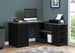 I 7419 Computer Desk - Black / Grey Top Left/Right Facing Corner - Furniture Depot