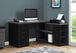 I 7419 Computer Desk - Black / Grey Top Left/Right Facing Corner - Furniture Depot