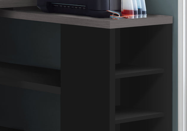 I 7419 Computer Desk - Black / Grey Top Left/Right Facing Corner - Furniture Depot