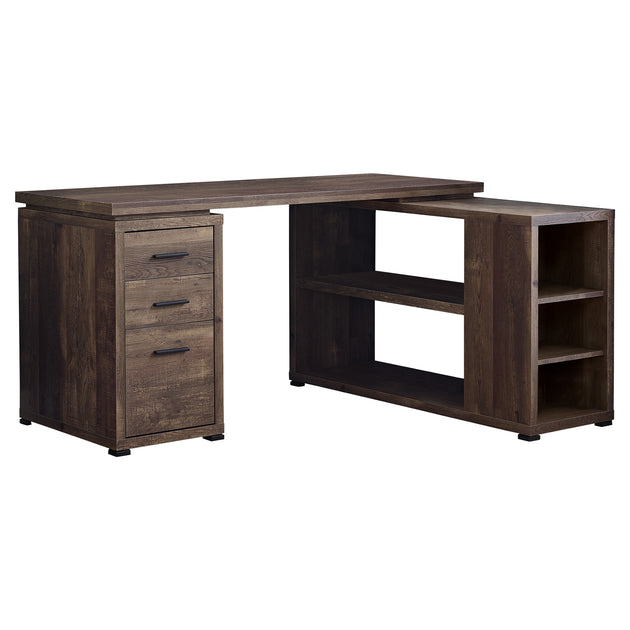 I 7420 Computer Desk - Brown Reclaimed Wood L/R Facing Corner - Furniture Depot (7881135522040)