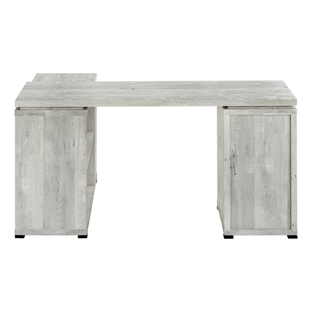 I 7421 Computer Desk - Grey Reclaimed Wood L/R Facing Corner - Furniture Depot