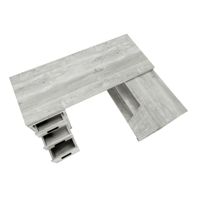 I 7421 Computer Desk - Grey Reclaimed Wood L/R Facing Corner - Furniture Depot
