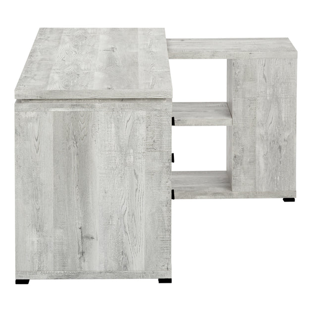 I 7421 Computer Desk - Grey Reclaimed Wood L/R Facing Corner - Furniture Depot