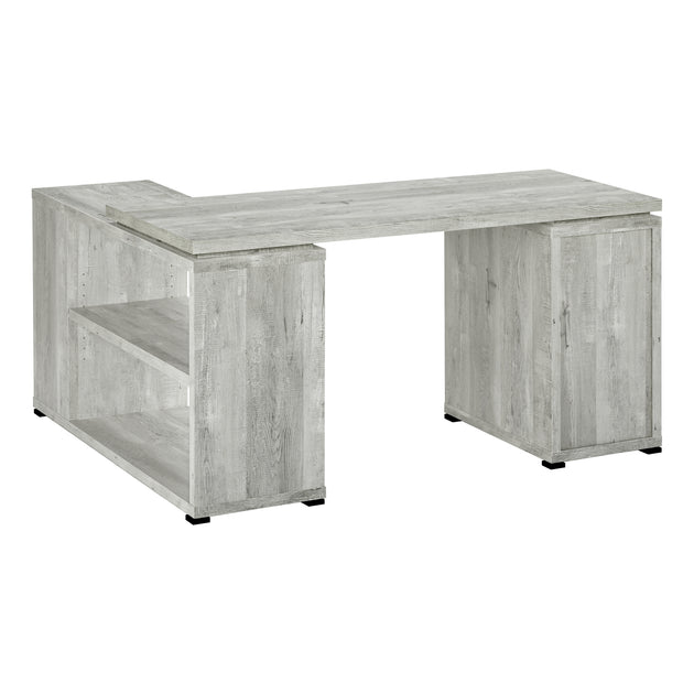 I 7421 Computer Desk - Grey Reclaimed Wood L/R Facing Corner - Furniture Depot