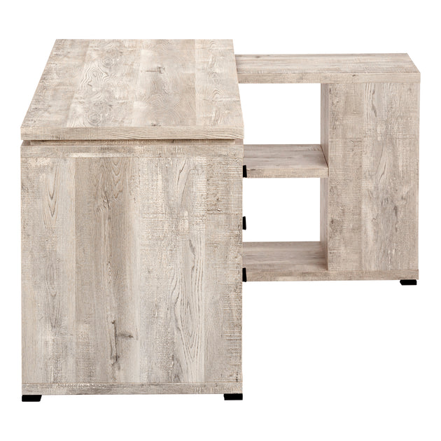 I 7422 Computer Desk - Taupe Reclaimed Wood L/R Facing Corner - Furniture Depot (7881135620344)