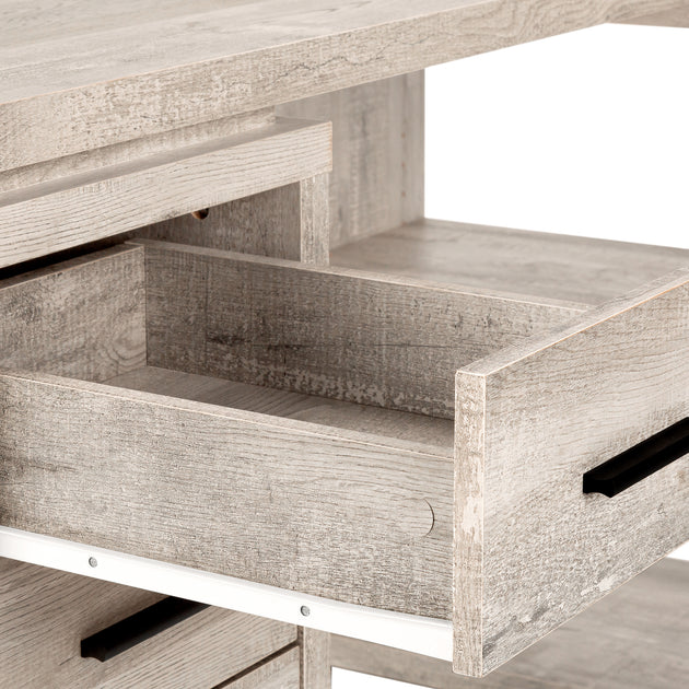 I 7422 Computer Desk - Taupe Reclaimed Wood L/R Facing Corner - Furniture Depot (7881135620344)