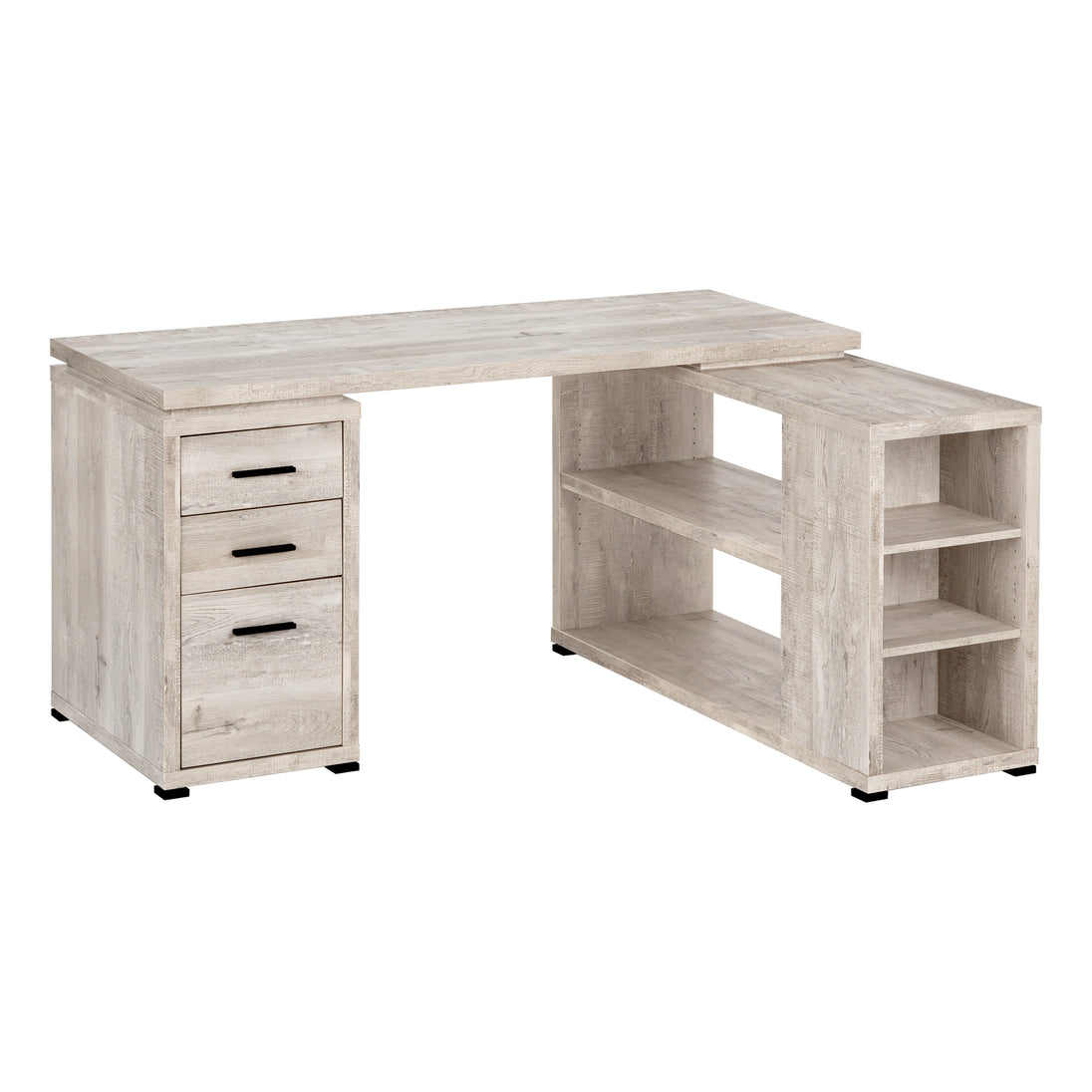 I 7422 Computer Desk - Taupe Reclaimed Wood L/R Facing Corner - Furniture Depot (7881135620344)