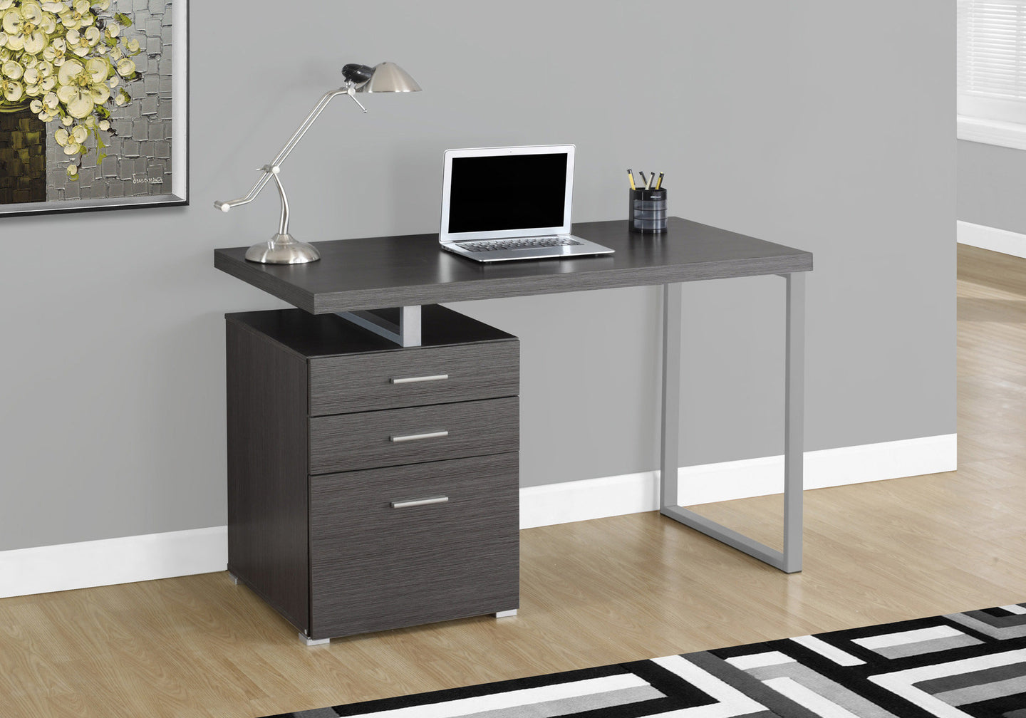 I 7426 Computer Desk - 48"L / Grey Left Or Right Facing - Furniture Depot