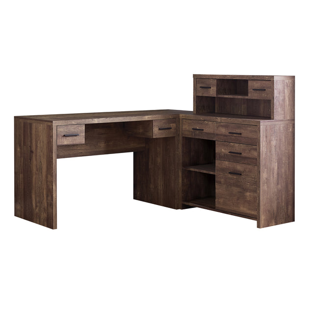 I 7427 Computer Desk - Brown Reclaimed Wood L/R Facing Corner - Furniture Depot