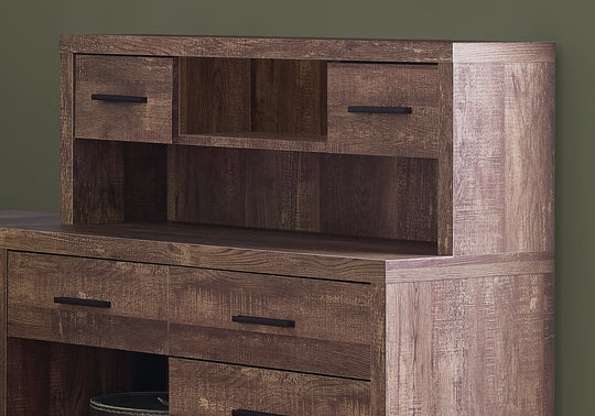 I 7427 Computer Desk - Brown Reclaimed Wood L/R Facing Corner - Furniture Depot
