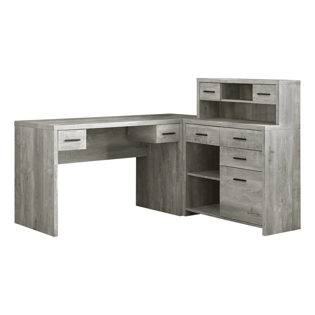 I 7428 Computer Desk - Grey Reclaimed Wood L/R Facing Corner - Furniture Depot